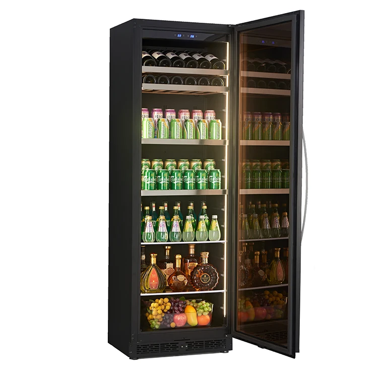 Single Zone Freestanding Corner Wine Fridge 45-100 Bottles Invert Compressor Cellar Cooler 200L Touchscreen Household Hotel