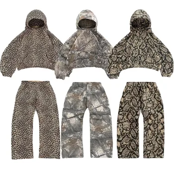 Y2K 2 pièces Harajuku sweat à capuche surdimensionné vêtements vintage streetwear deux pièces hommes femmes mode sweat Hip Hop survêtement pantalon ensemble