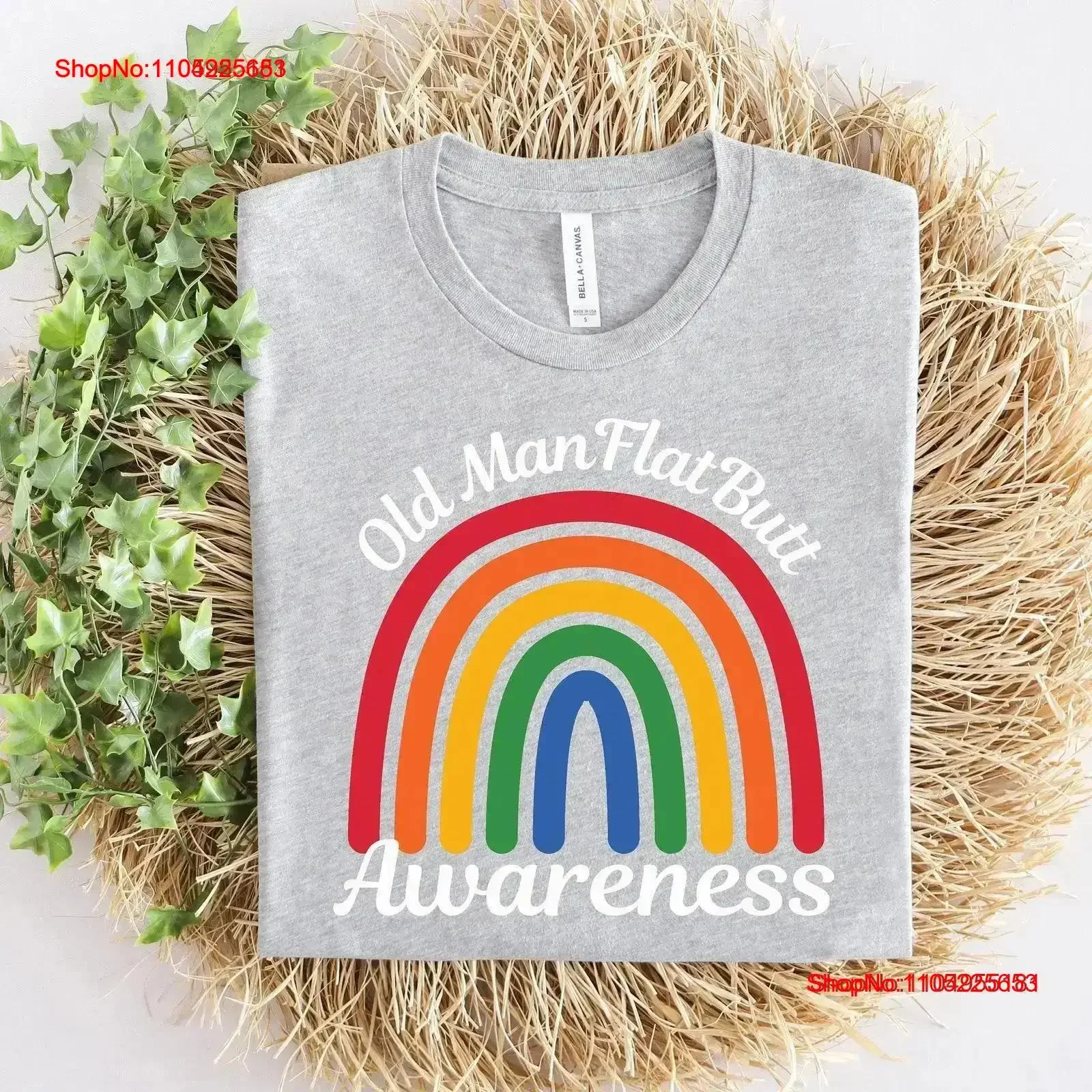 Flat Butt Awareness Funny T Shirt Old Man Humor Nurse Pt Ot Humar Medical Hyste…