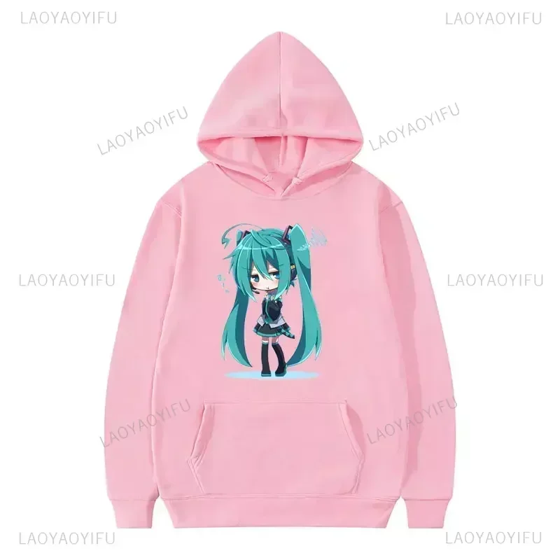 Sudadera con capucha de ídolo Virtual para fanáticos del futuro para hombres, ropa Kawaii, jerséis Otaku para hombres y mujeres, sudadera Harajuku, Sudadera con capucha estampada a la moda