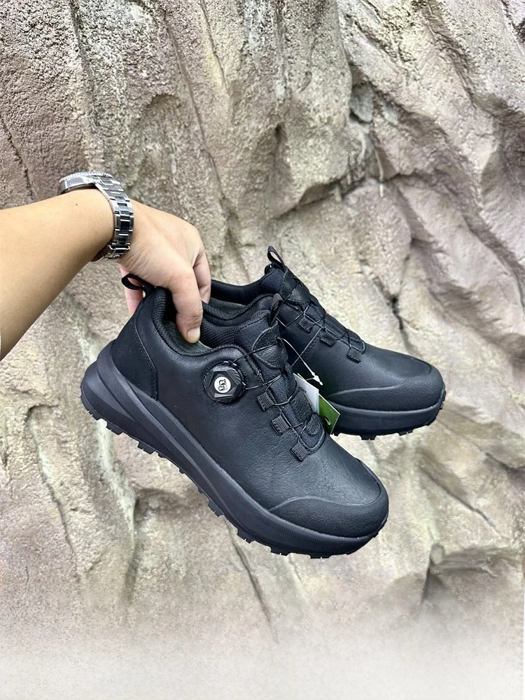Premium Top Layer Cowhide Men's Running Shoes Outdoor Climbing High End Mountaineering Shoes Lightweight Casual Footwear