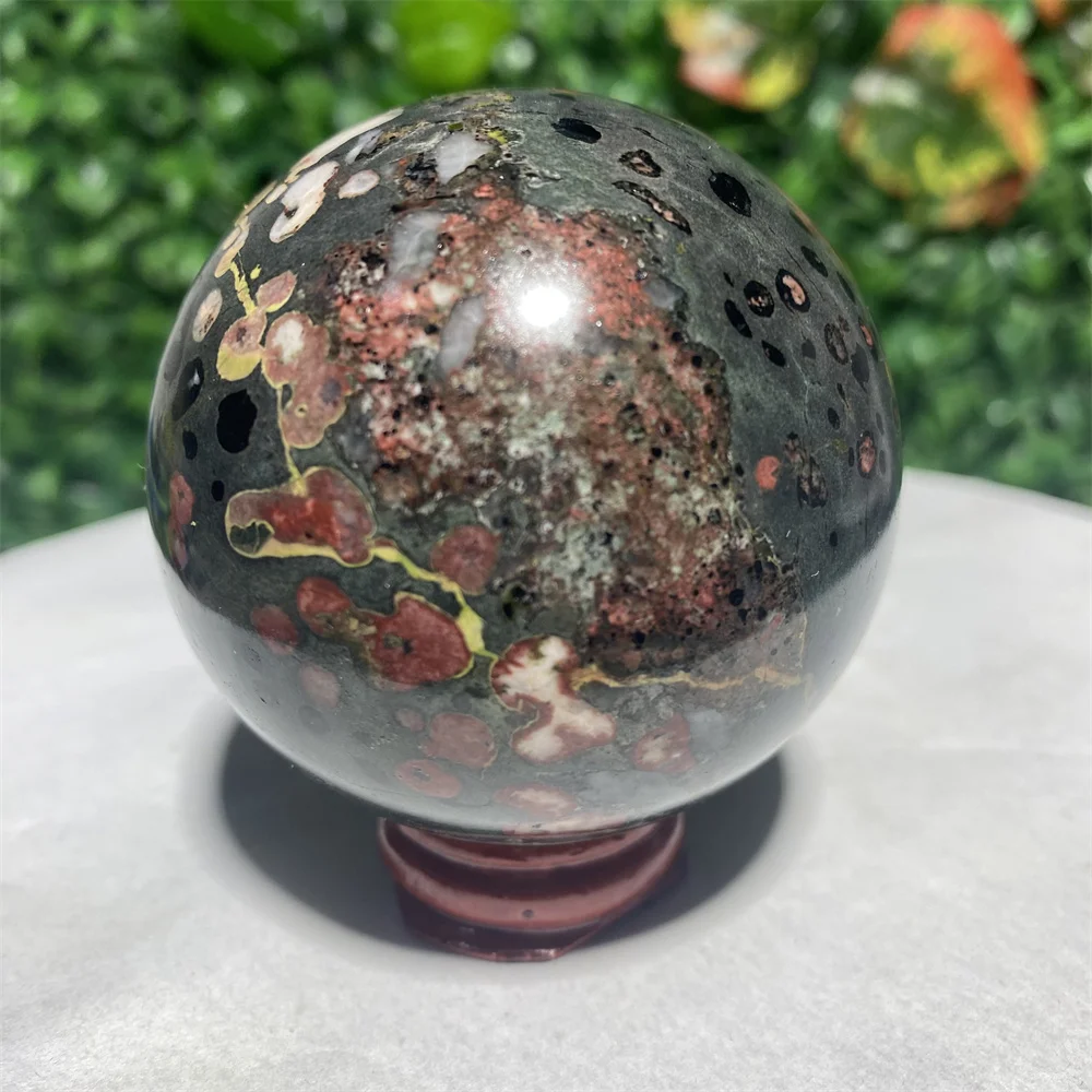 

Natural Crystal Plum Blossom Jasper Ball For Home Decoration Gift Mineral gem specimen sphere Spiritual Healing Stones