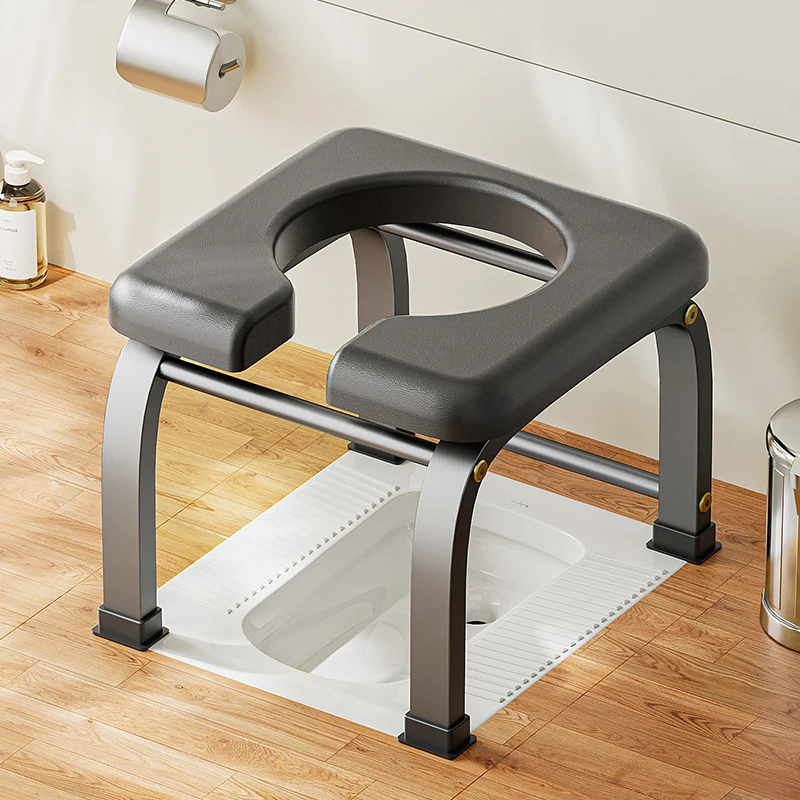 Portable Toilet Chair for Elderly  Non-Slip Mobile Commode Seat Pregnant Women Toilet Bench Home Bathroom Safety Seat