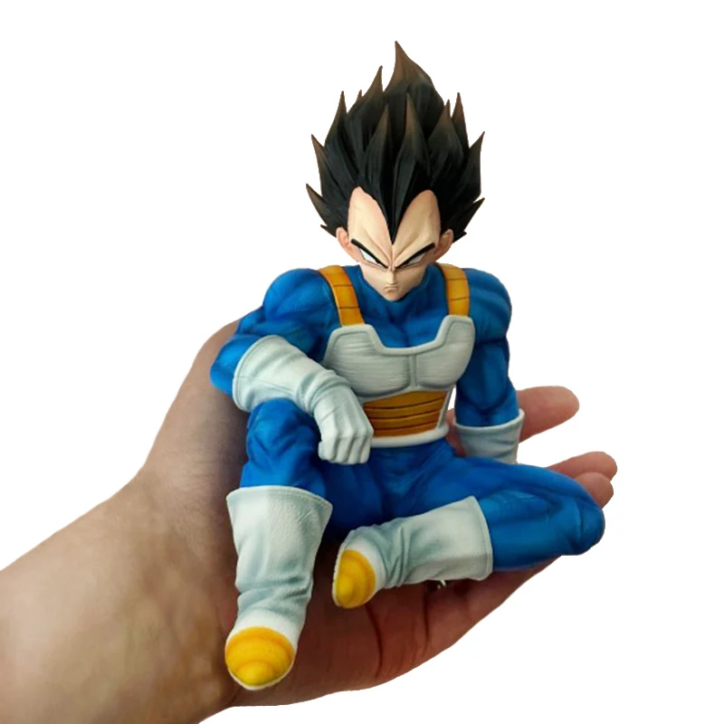 Anime Vegeta Dragon Ball Figuur GK Vegeta IV Action Figure Zitpositie Ruimtepak Super Saiyan 16 cm PVC Model ornament Speelgoed