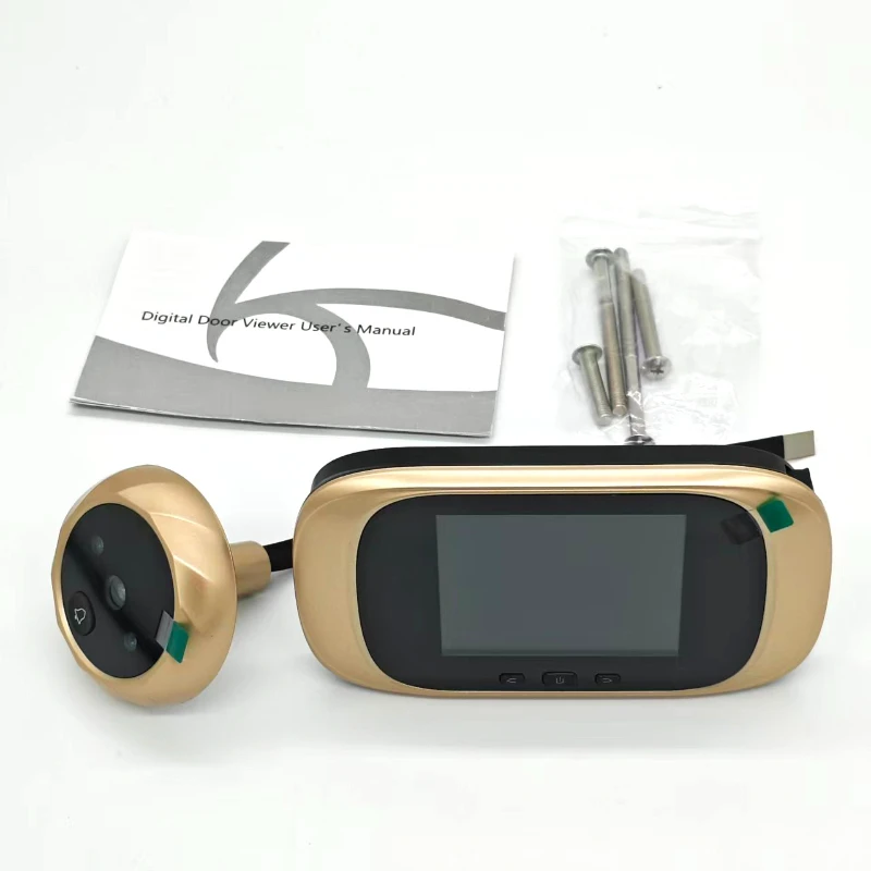 

2,8-дюймовый видеодверной звонок, ЖК-экран, цифровой монитор дверного звонка, наружное обнаружение движения, глаз с камерой наблюдения