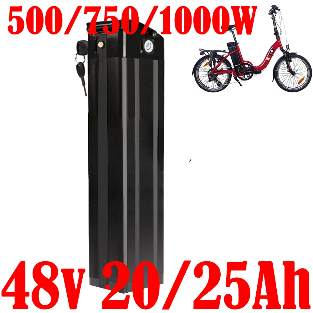 

Electric eBike Battery 48V 13Ah 15Ah 18Ah 20Ah 25Ah Silver fish Bicycle Lithium ion Batteries 48V 1000W 750W 500W Electric Bike