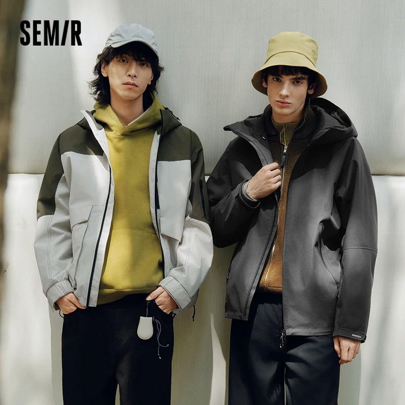 

Semir Jacket Men Couple Waterproof Windproof Stain-Resistant 2025 Autumn Protective Outerwear Man Clothing