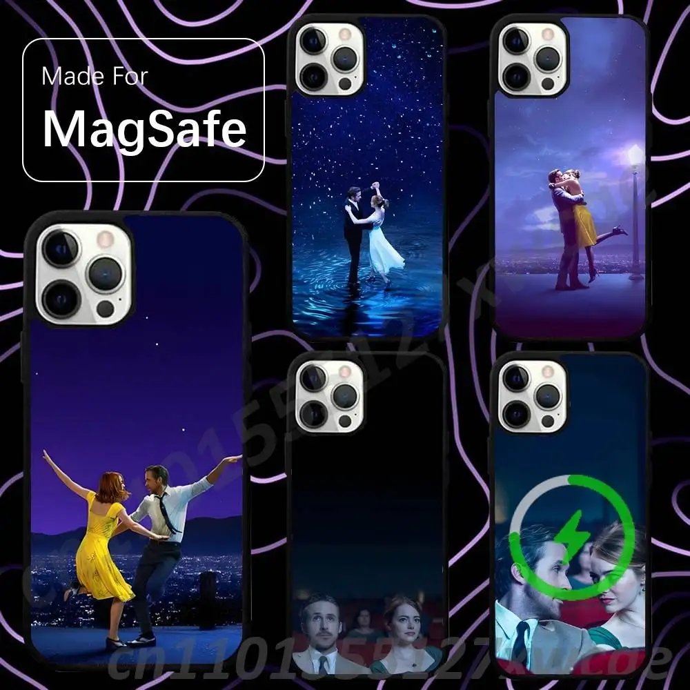 L-LaLaLand Movie For Magsafe Wireless Charger Case For iPhone 15,16,17,13,14,11,12,Pro,Max,Plus,E,Air,Mini Cover