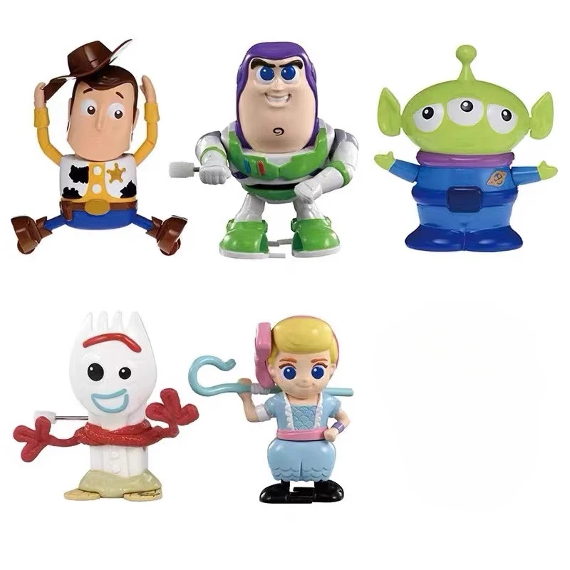 

Original Disney Toy Story Woody Anime Figurine Cute Buzz Lightyear Alien Kawaii Action Figure Capsule Toys Gift