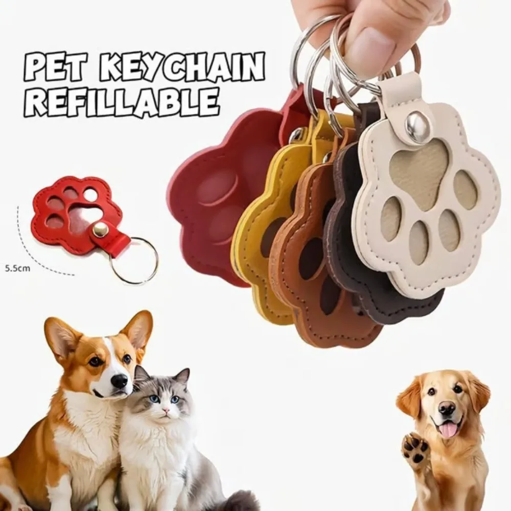Dog Cat Hair Storage Cute Pendant Keychain Bag Pendant Couple Car Key Chains Pet Collection Gifts Decoration Jewelry Accessories