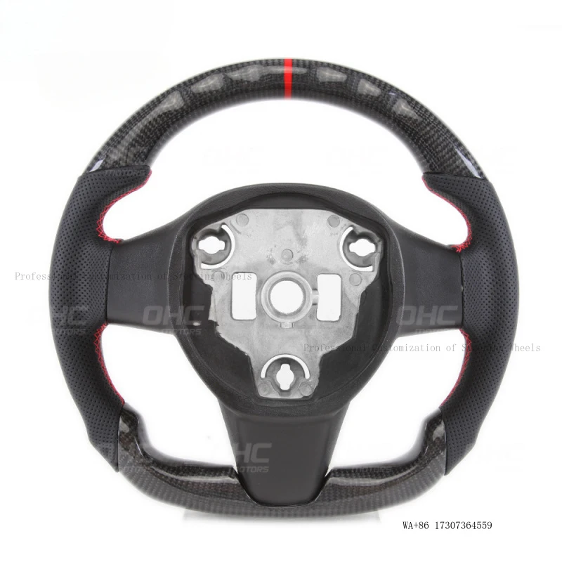 Suitable for Tesla Model Y overseas version carbon fiber steering wheel car upgrade modification