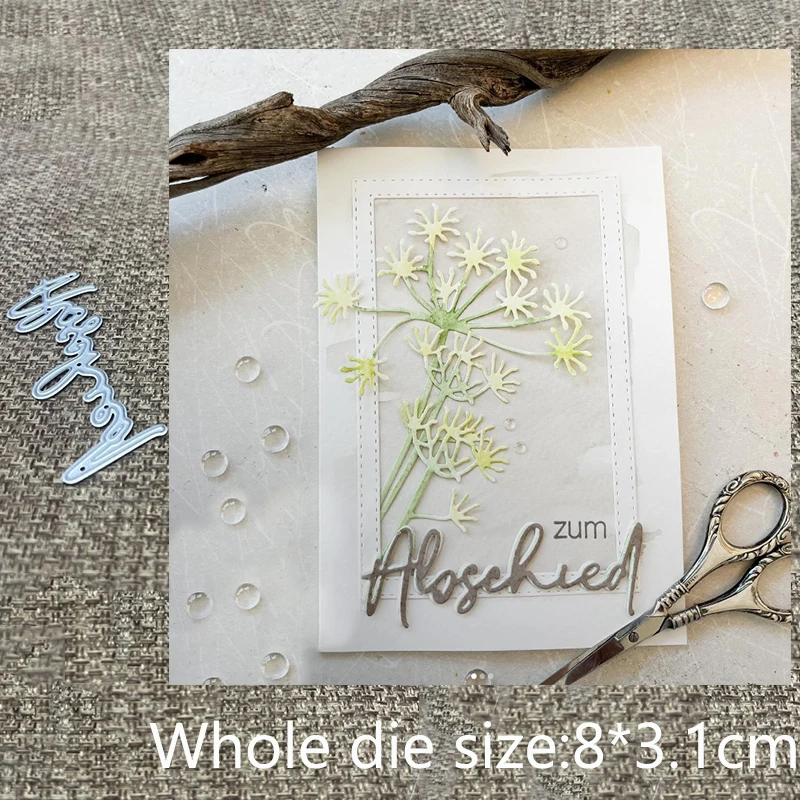 XLDesign Craft Metal stencil mold Cutting Die Dandelion Letter decorations scrapbook die cut Album Paper Card Craft Embossing