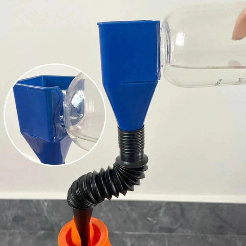 Foldable Car Motorcycle Refueling Gasoline Engine Oil Funnel Filter Transfer Tool Flexible Draining Tool Snap Funnel