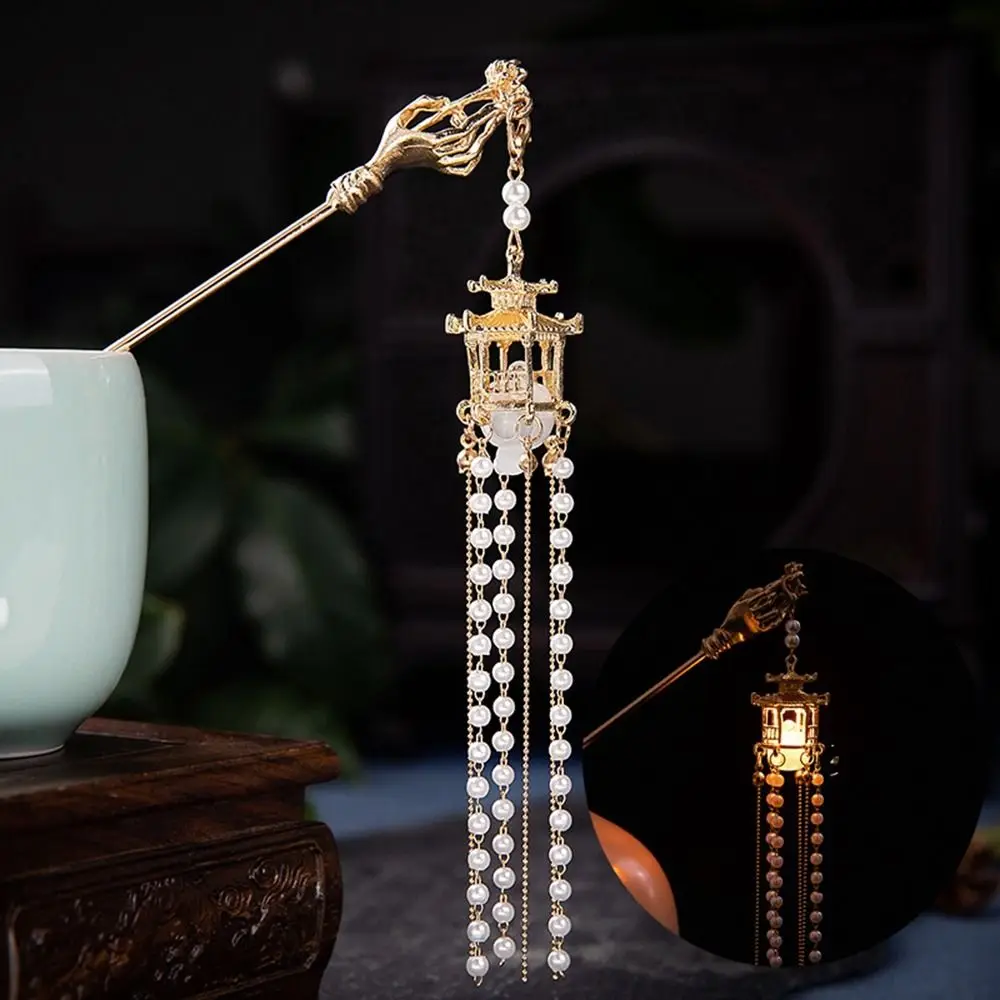 

Alloy Tassel Hairpin Pavilion Pendant Hanfu Hair Sticks Girl Hair Accessories Ancient Style Hairpin Chinese Style Headwear