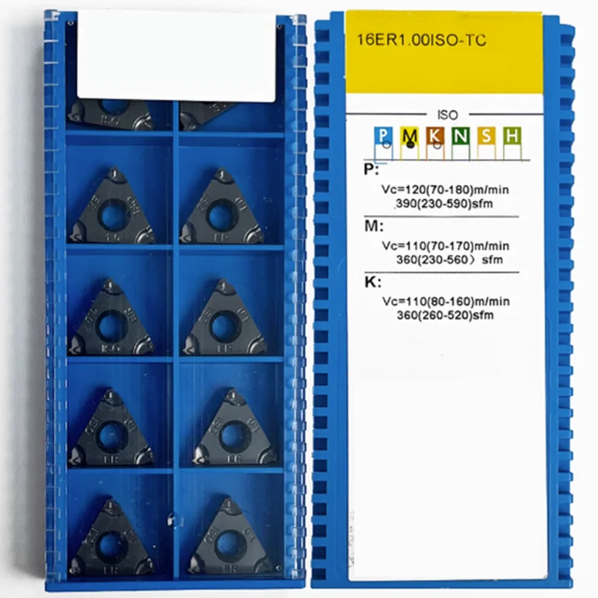 16ER1.00ISO-TC/16ER1.50ISO-TC/16ER1.75ISO-TC/16ER2.00ISO-TC/16ER2.50ISO-TC/16ER3.00ISO-TC GM3225 16ER  carbide inserts 10pcs/box