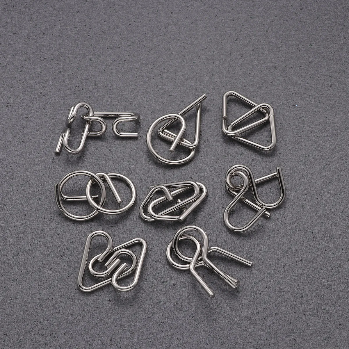 Metal Ring Puzzle Set Game Stimulate Creativity Logic Skills Iq Development for Teens Adults Seniors
