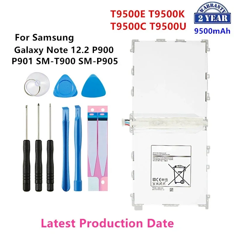 Brand New Tablet T9500E T9500K T9500C T9500U Battery 9500mAh For Samsung Galaxy Note 12.2 P900 P901 P905 T900 P900 +Tools