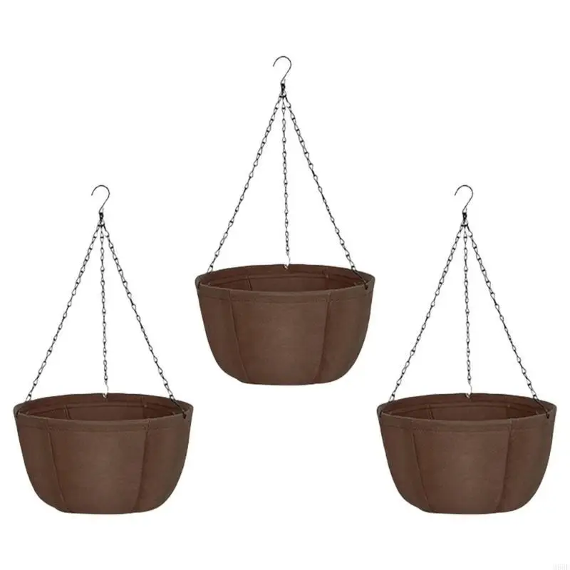 

Weather Resistant SelfAbsorbing Plant Holder Flower Pot Hanging Flower Basket for Garden and Home Balcony Decoration M68E