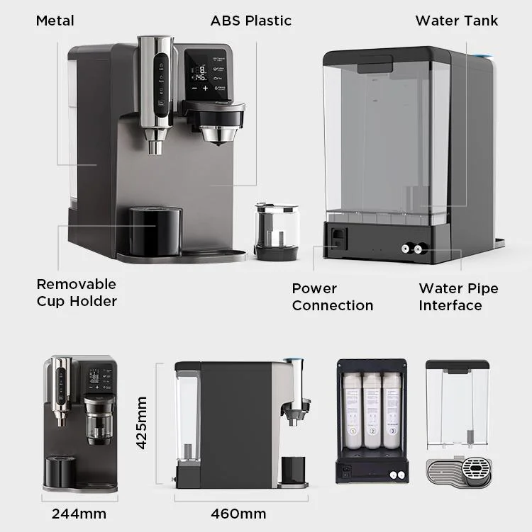 Office Household Tankless Reverse Osmosis Instant Hot Water Dispenser Wasser Filter Home Desktop RO Drink Water Filter Purifier