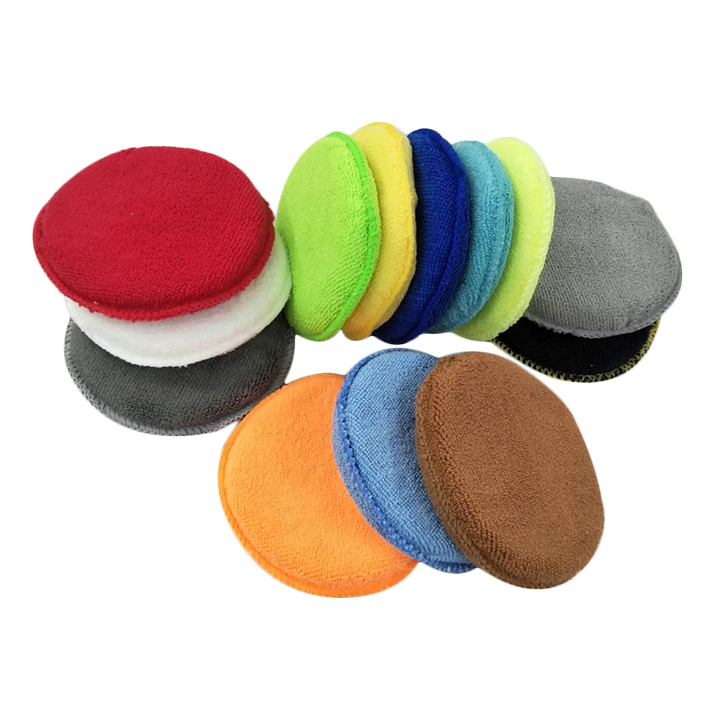 

10 PCS Microfiber Wax Applicator Ultra-soft Wax Applicator Sponge Pads Wax Applicator for (Random Color)