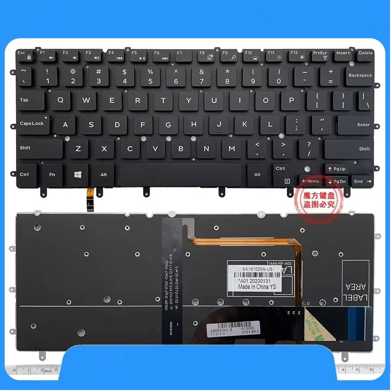 New US Keyboard For DELL XPS 13 9343 9350 9360 15BR N7547 N7548 Keyboard P54G P41F English Keyboard