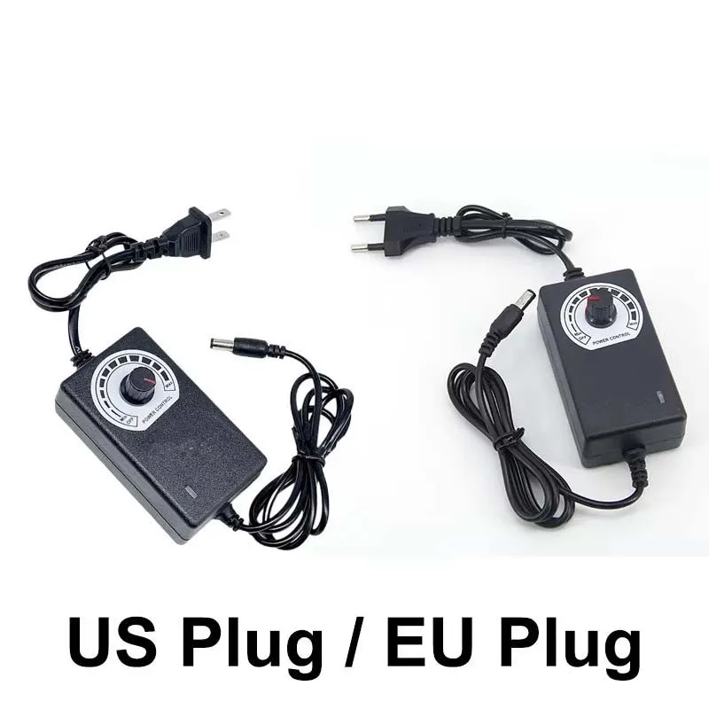1/2/5pcs AC Adjustable Power ON/OFF Adapter AC 220V to DC 9V-24V 1A Charger Power Adapter Supply Switch US EU Plug B5