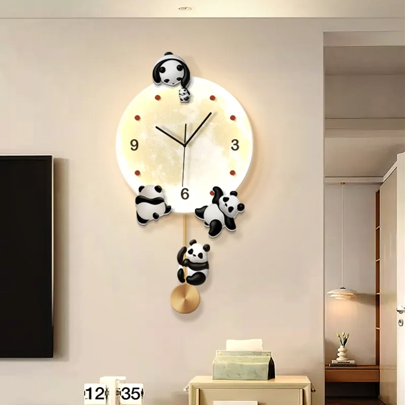 Living Room Pendulumwall Clock Fun Unique Silent Chinese Wall Clock Modern Creative Reloj Pared Decorativo Room Decorarion