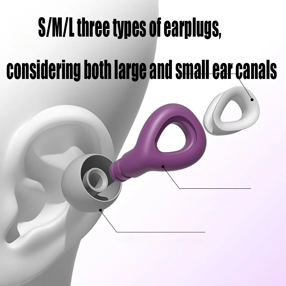Silicone Noise Reducing Earplugs For Swimming, Waterproof, Silent Sleep, Student Hearing Protection, Full-size Earplugs