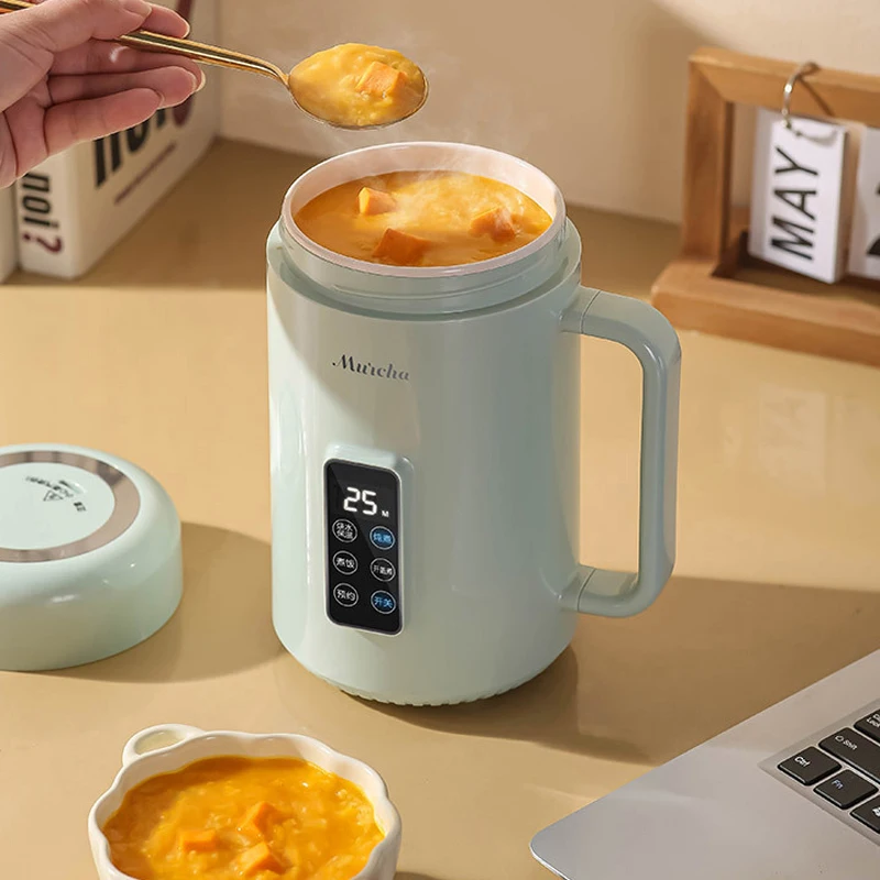 110V/220V Electric Kettle Stew Pot Slow Cooker Portable Cooking Pot Rice Cooker Stew Porridge Soup Travel Heating Cup 1000ml