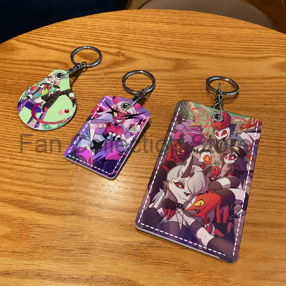 H-Helluva Cartoon B-Boss Holder Keychain For Air Tag Bank Business Work Card Holder Student Card Protective Case Bus Card view 2