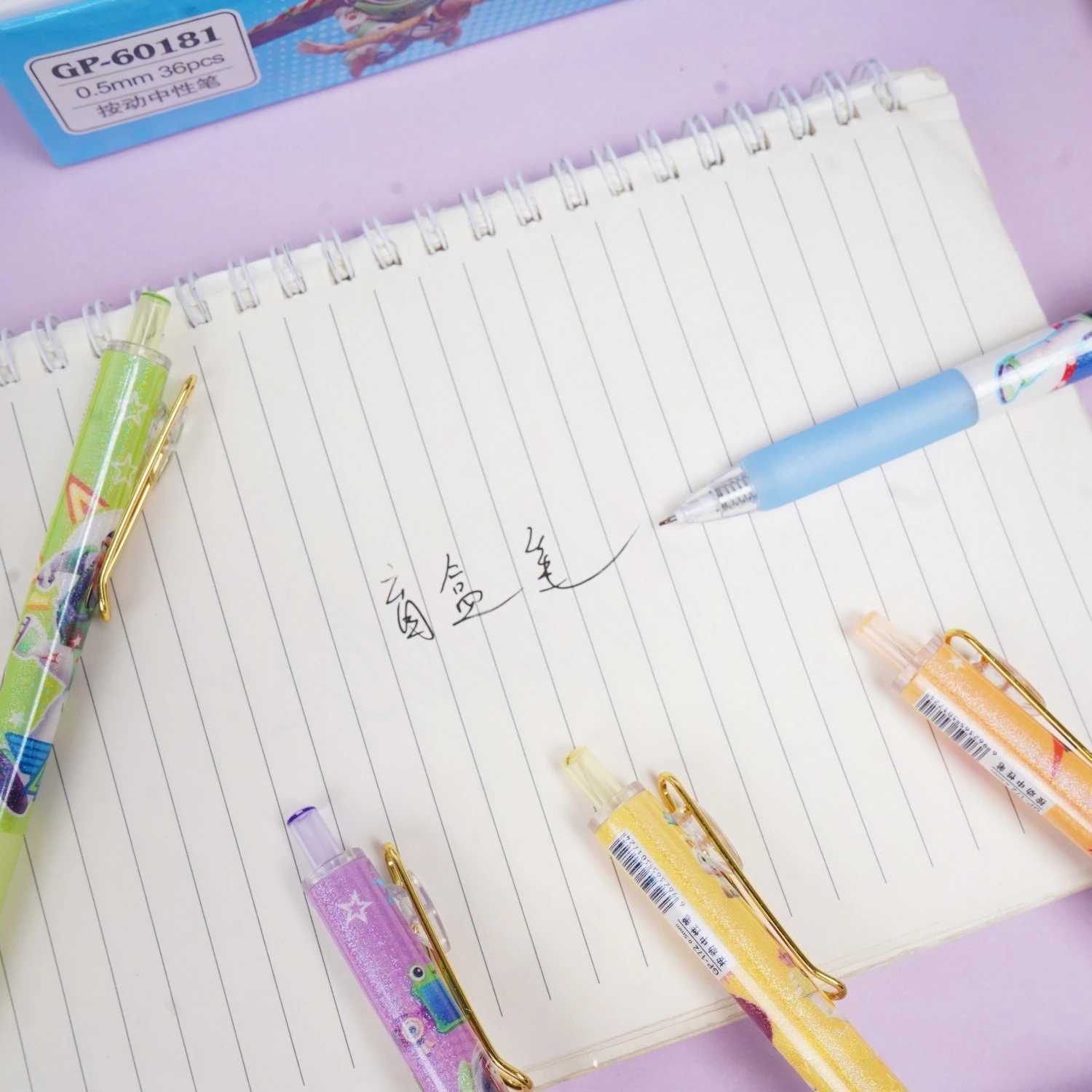 6pcs Cartoon Toy Press Gel Pens Blind Box 0.5mm Balck Signature Pen Stationery Anime Peripheral School Supplies Creative Gifts