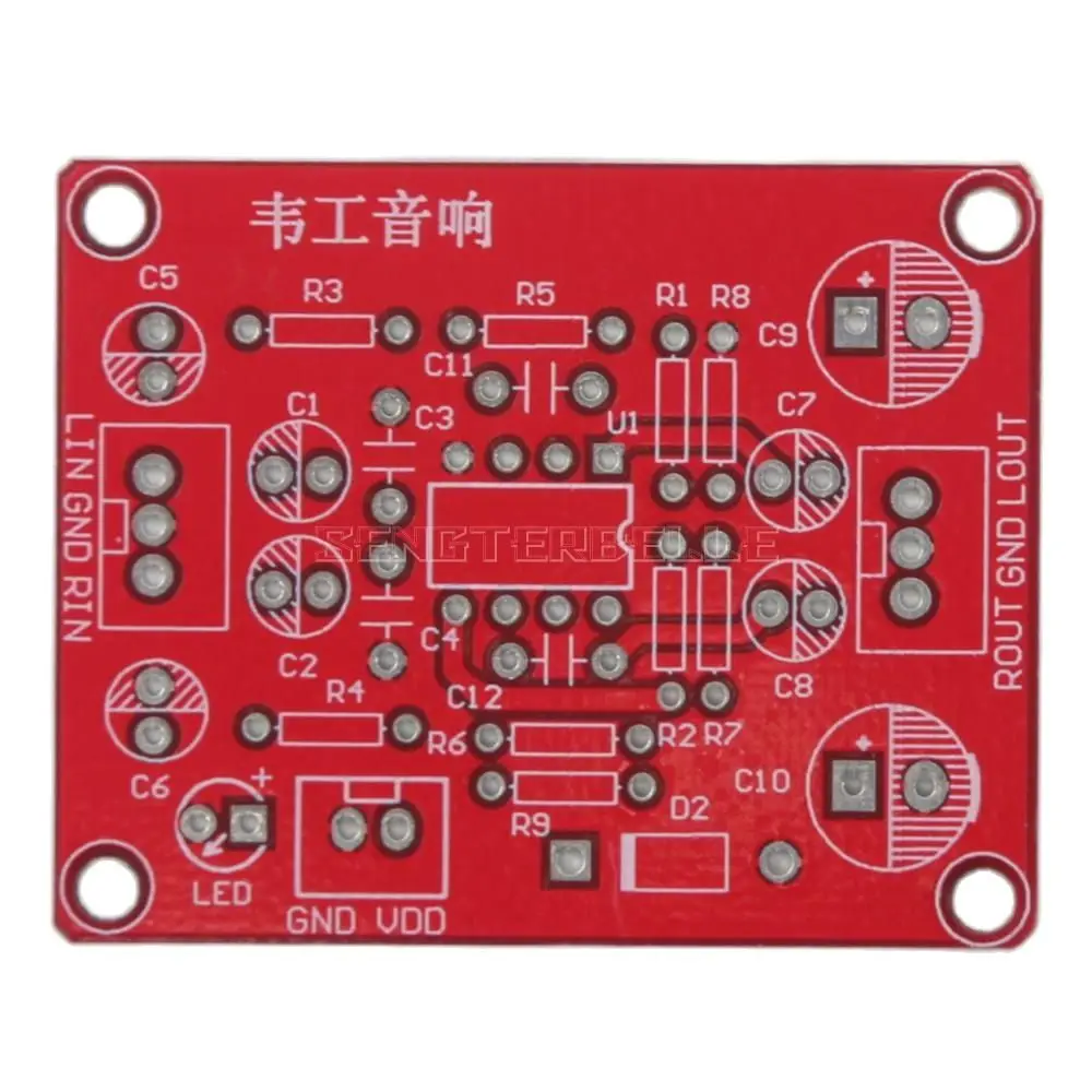 Placa de preamplificador HiFi NE5532, módulo de preamplificador de amplificador operacional de Audio doméstico de potencia única, Kit DIY PCB