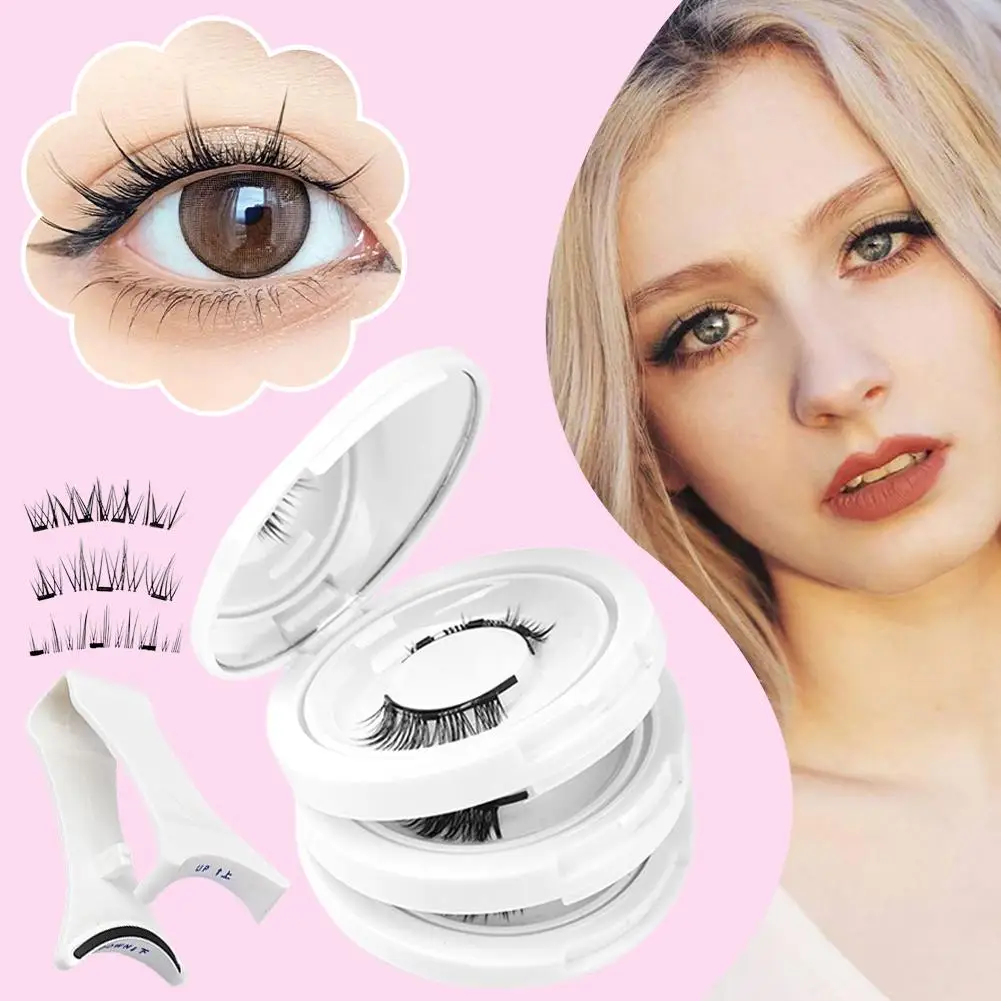 Nuovo kit ciglia finte magnetiche 3D riutilizzabili ciglia finte naturali visone pinzette ciglia con estensione professionale P6U1