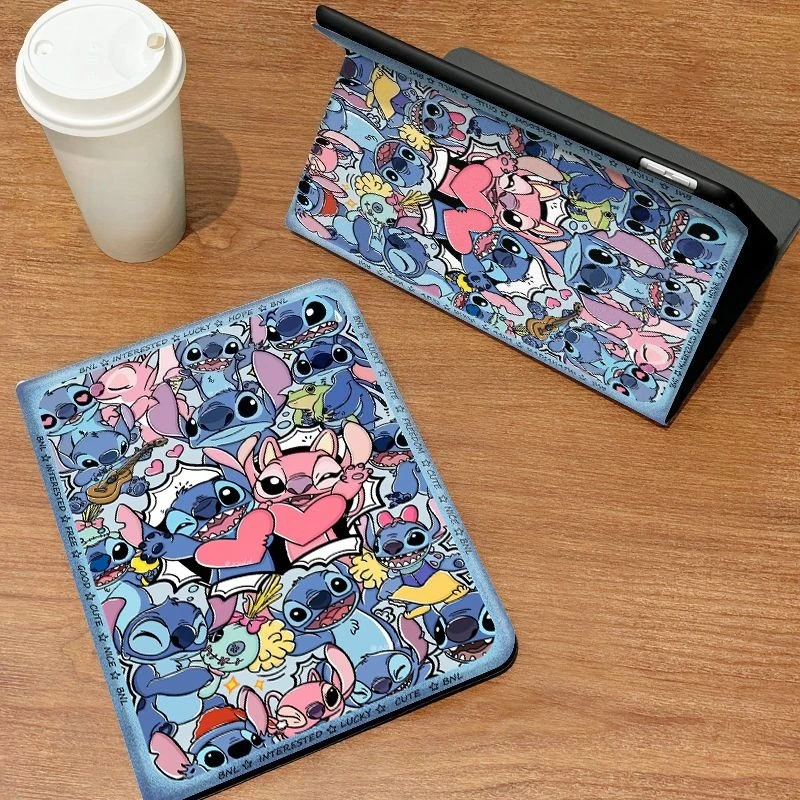 

Tablet Case for Ipad 11in A16 2025 11th Air7 2024 Air6 Pro Cartoon Stitch Case 9th 10.2in 10th Gen 10.9in Air5 Protective Cover