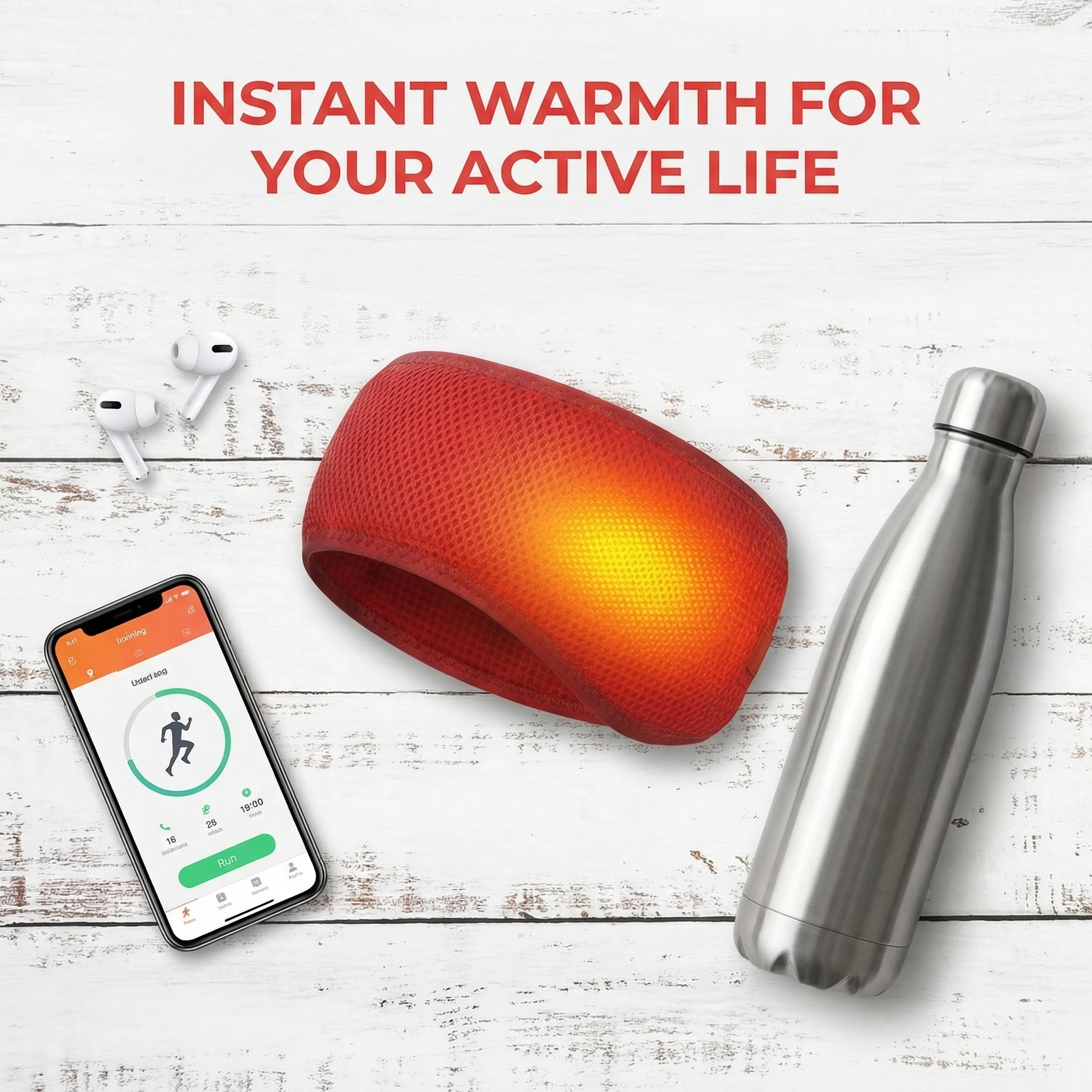 

Heating Head Wrap Headache Relief Headband Heated Head Belt Scalp 3 Temperature Levels for Migraines Relaxing Braces Supports