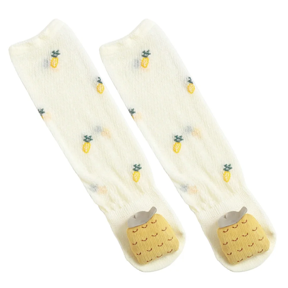 1Pair Baby Cotton Anti-Mosquito Socks Breathable Stretchy Infant Unisex Socks Soft Comfortable for Spring Summer