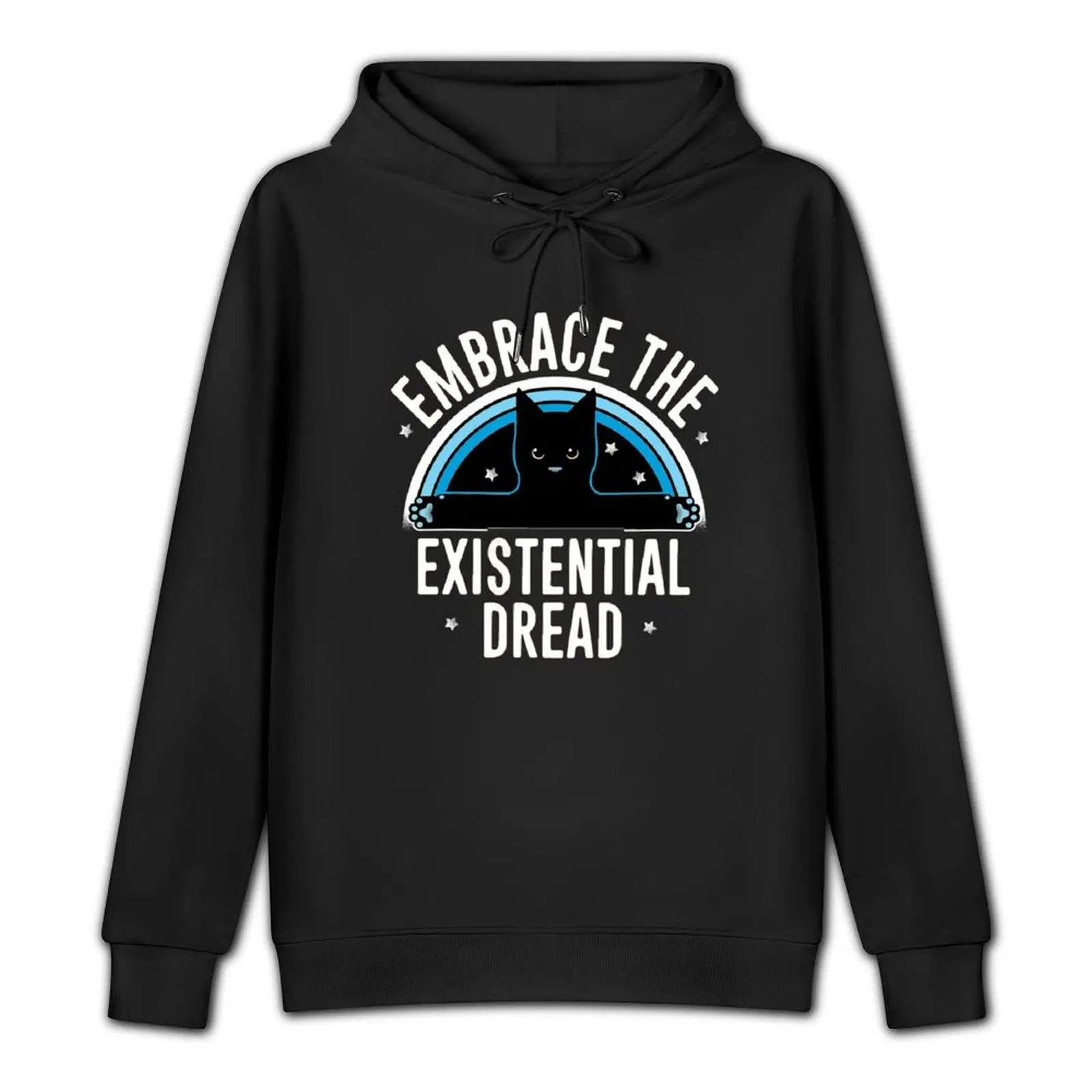 EMBRACE THE EXISTENTIAL DREAD FUNNY CAT SHIRT Pullover Hoodie men's clothes tracksuit men