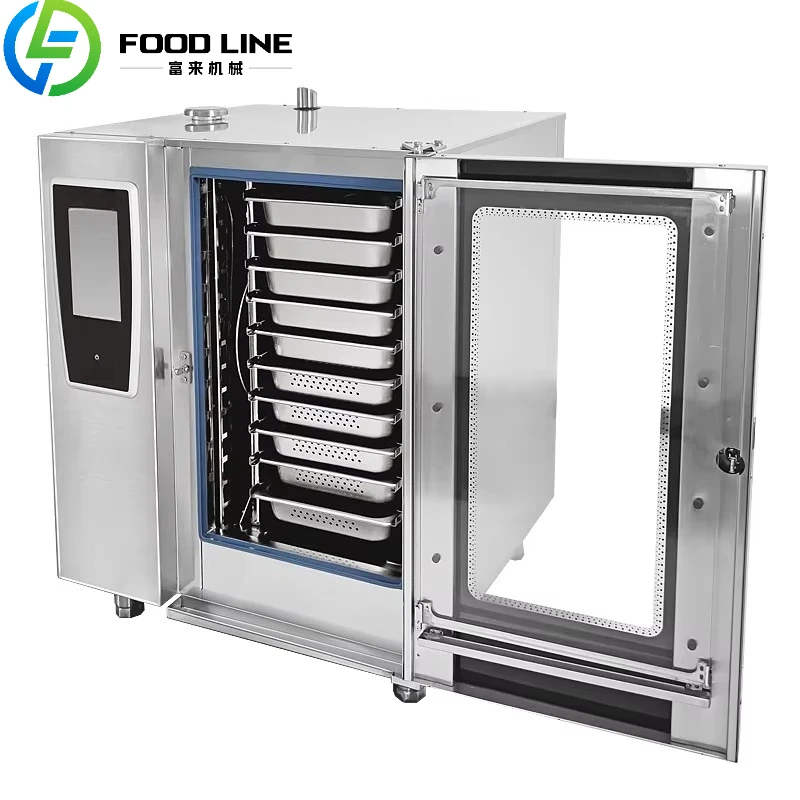 Commercial Electric 10 Layer Trays Combi Steam Oven Bakery Pizza Toaster Deck Oven for Restaurant