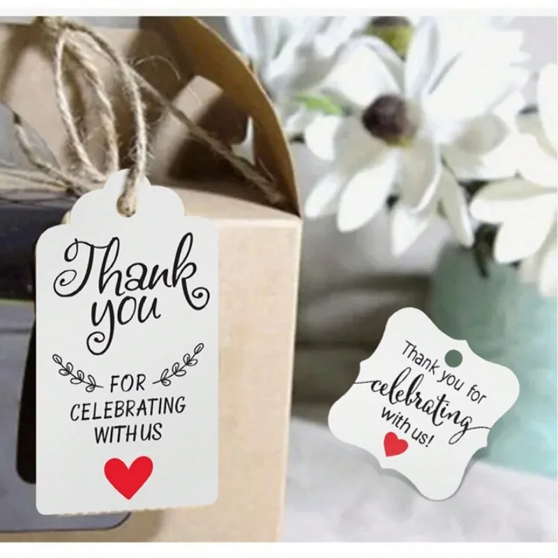 

Handmade Gift Tags Brown Heart Tag with String Round Kraft Hangtags for DIY Personalized Heart Stickers Perforated Roll Tags