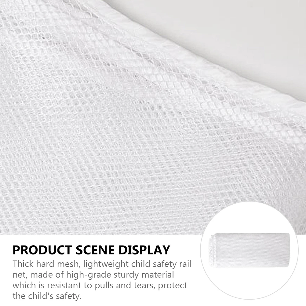 

White Rail Protective Net Crib Cover Pet Stair Balcony Mesh Guard Banister Screen Durable Safety Netting for Child Pet
