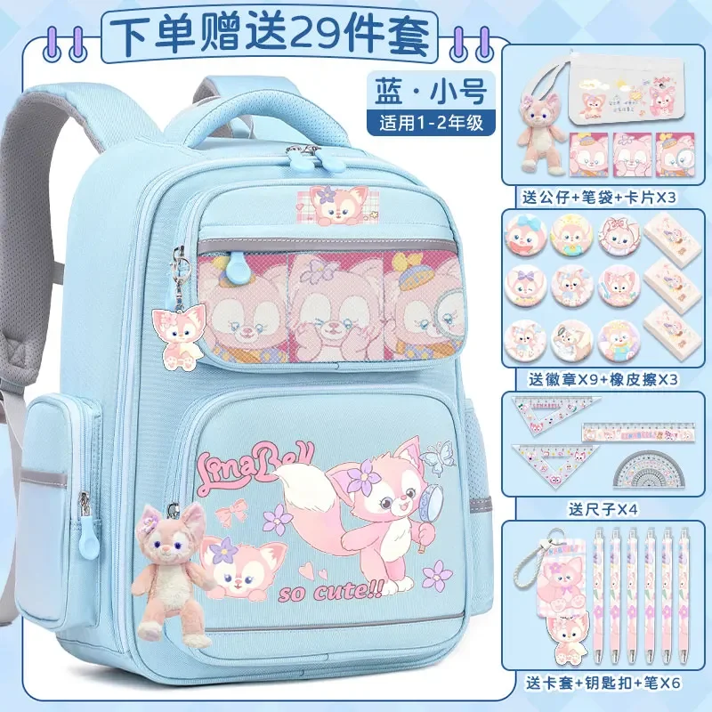 Disney New Lingna Beier Student Schoolbag Cute Cartoon Casual and Lightweight Large Capacity Backpack