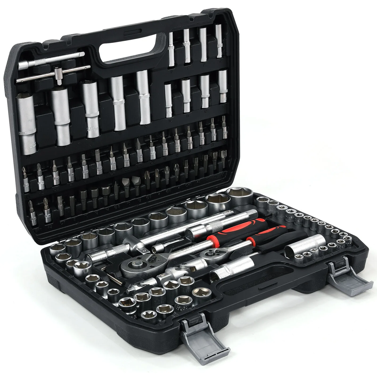 US 108-piece machine tool set 6-point socket ratchet wrench maintenance tool set-