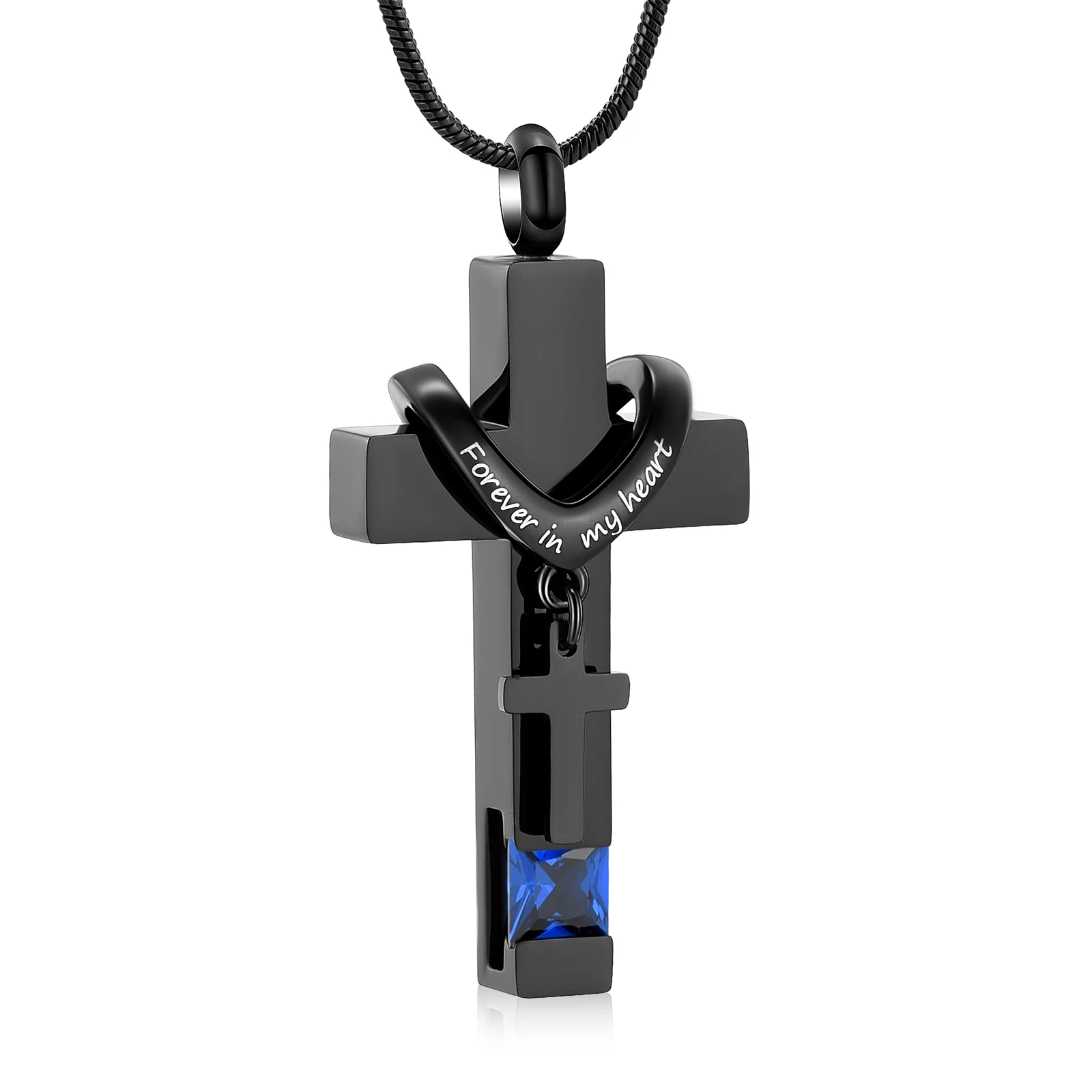 

Cross Crystal Cremation Urn Jewelry Necklace cremation Jewelry for Ashes Keepsake Pendant