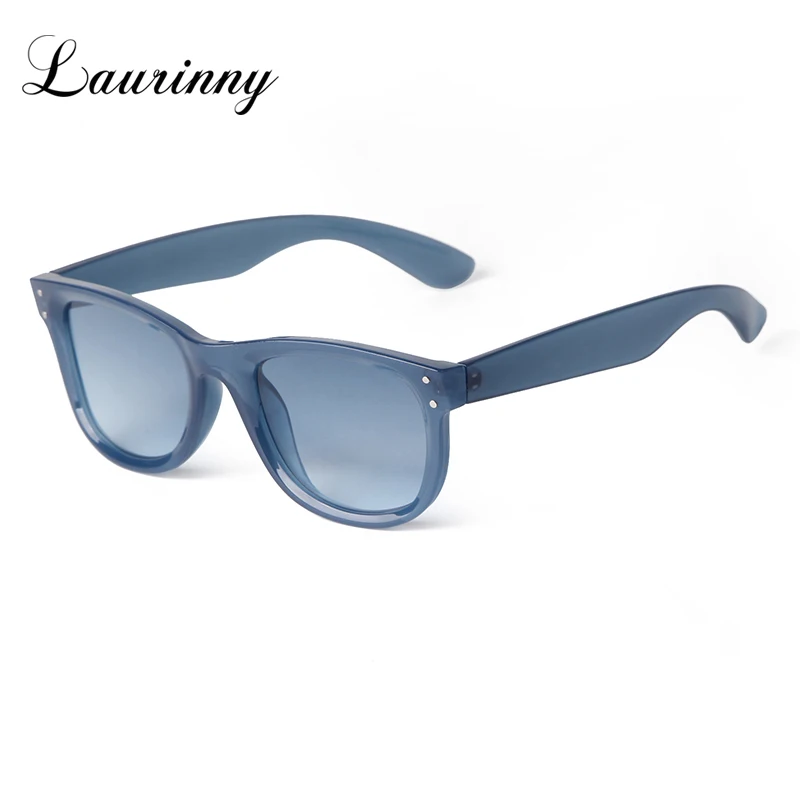 LAURINNY Trendy Square Sunglasses Women Brand Designer Brown Gradient Blue Lens Shades Men Retro Tortoiseshell Frame Sun Glasses