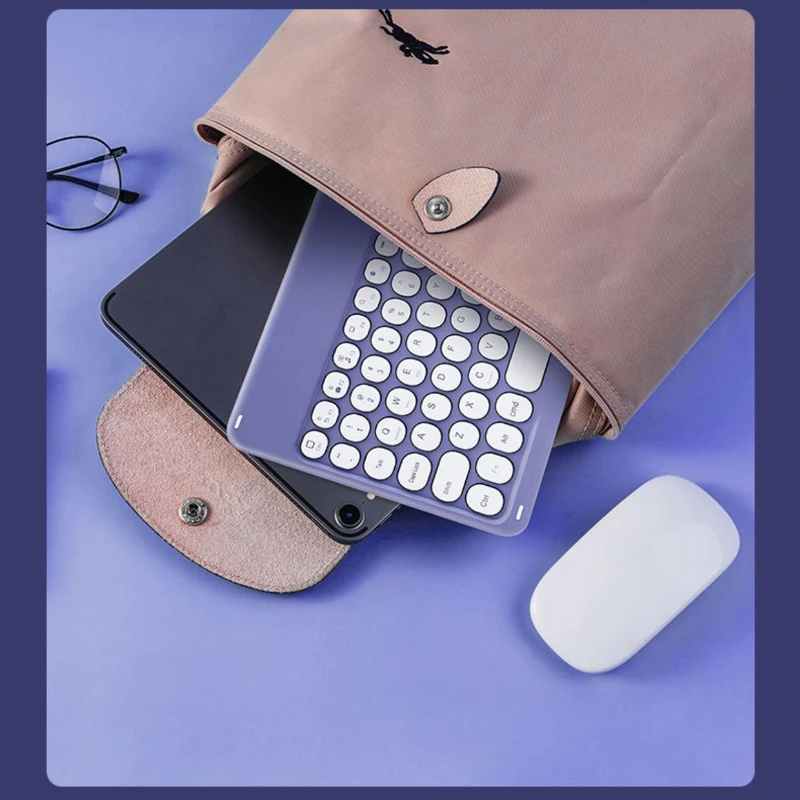 Rechargeable Bluetooth Keyboard and Mouse Set for Tablet Phone Laptop 10 Inch Thin Wireless Keyboard for iPad Mipad Huawei