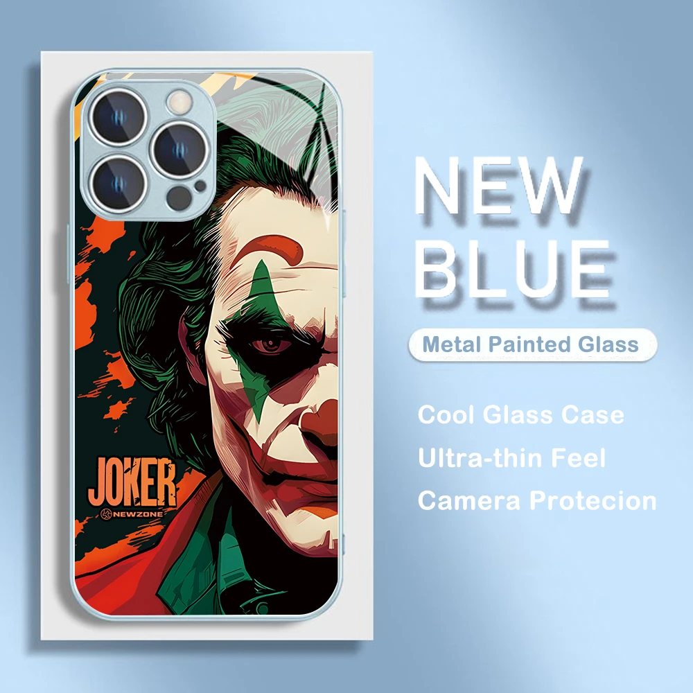 Clown Buffoon J-Joker Case for Samsung S24 S23 S22 S21 S20 S10 S9 Note20 Note10 FE Plus Ultra 4G 5G Tempered Glass Back Cover