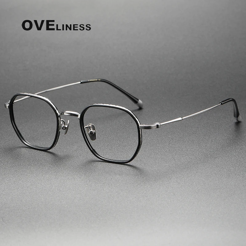 

2023 Pure Titanium eye Glasses Frame Men women New Retro Vintage Myopia Prescription Square Eyeglasses frames Optical Eyewear