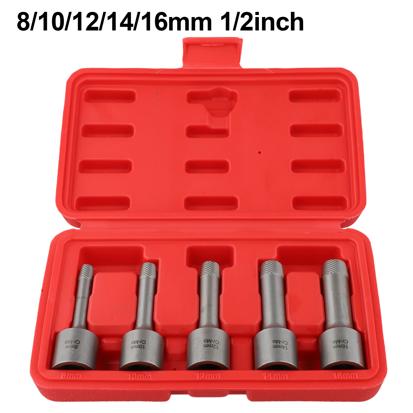 Socket Adapter Damaged Screw Extractor Set for Broken Bolt Removal Compatible with 1/2 Inch Electric Wrenches Includes 5 Sizes