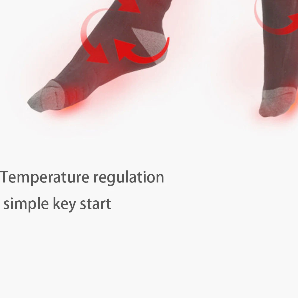 

Electric Heated Socks Fast Heating Winter Warm Thermal Socks 1/3 Gear Cold-Proof Skiing Sock Anti Slip for Outdoor Skiing Hiking
