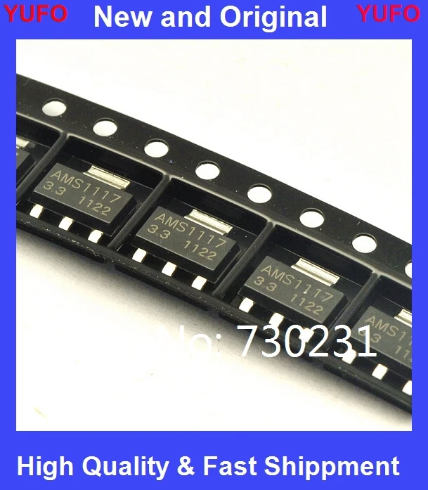 Free Shipping 50PCS Original AMS1117-3.3 AMS1117-3.3V AMS1117 LM1117 1117 Voltage Regulator We Only Provide Good Quality